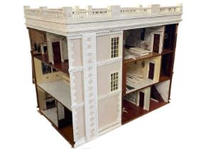 An incredibly large and opulently decorated modern dolls house, with electrics (untested) and a