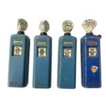 Four die-cast petrol pumps