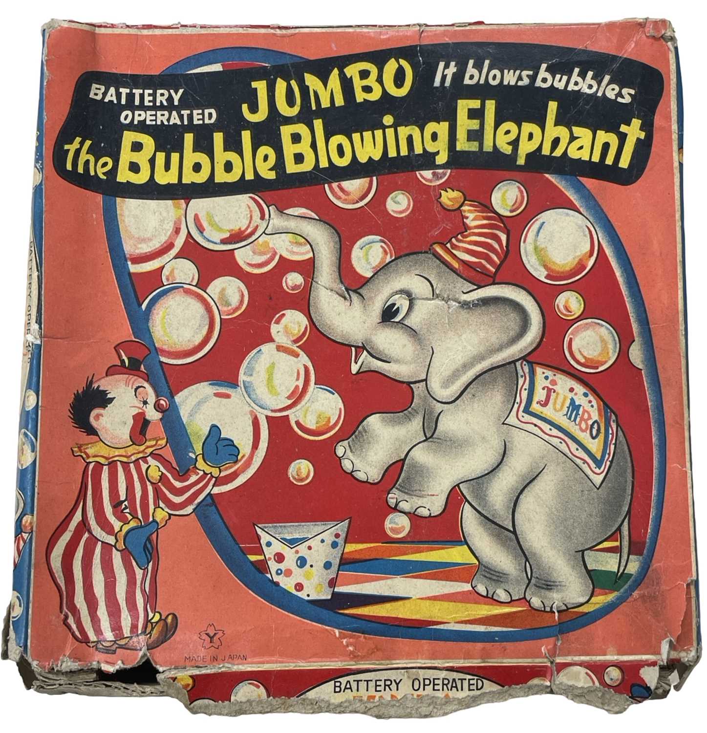 A boxed Japanese Jumbo the Bubble Blowing Elephant toy (losses to box) - Image 2 of 3