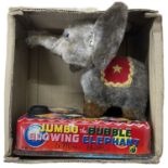 A boxed Japanese Jumbo the Bubble Blowing Elephant toy (losses to box)