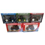 Five boxed ERTL 1:32 scale tractor models, to include: - Fiatagri G240 New Hollan - John Deere