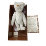 A boxed limited edition Steiff British Collector's 1911 Replica Teddy Bear, with certificate. Number