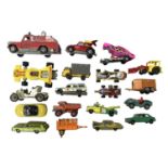 A small collection of die-cast cars, to include Dinky, Matchbox, Corgi Junior etc