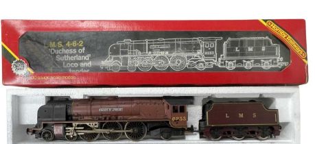 A boxed Hornby 00 gauge R066 LMS 4-6-2 Duchess of Sutherland locomotive and tender