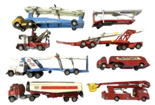 A collection of die-cast Corgi Transporters and Tankers