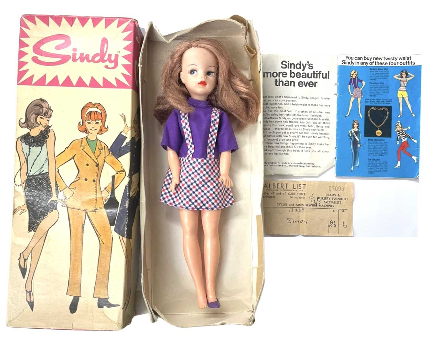 A boxed vintage Sindy Doll by Pedigree, in 'Fashion Girl' outfit (lacking one shoe)