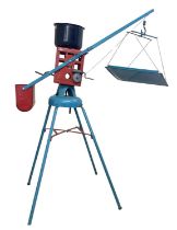 A c1940s large scale Triang pressed steel dockside crane, height approximately 112cm