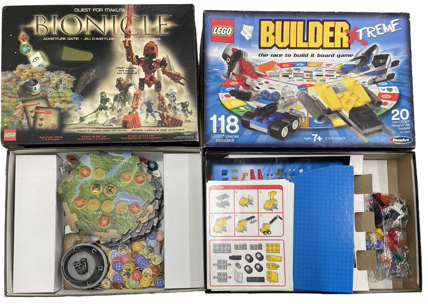 A pair of Lego Board games, to include: - Bionicle - Builder Xtreme (unchecked for completeness)