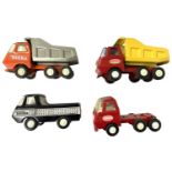 Four pressed steel Tonka toys