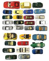 A mixed lot of various die-cast/plastic sports cars and convertibles etc