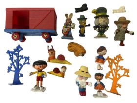 A collection of vintage Magic Roundabout figures, to include some Corgi examples