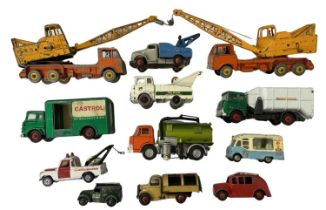 A various die-cast service vehicles, mostly Dinky