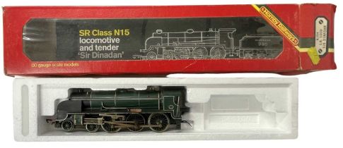 A boxed Hornby 00 gauge R154 SR Class N15 Sir Dinadan locomotive, lacking tender