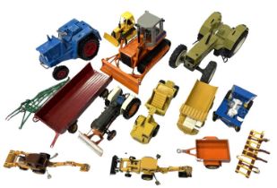 A collection of various ERTL, Britains and Ros agricultural vehicles