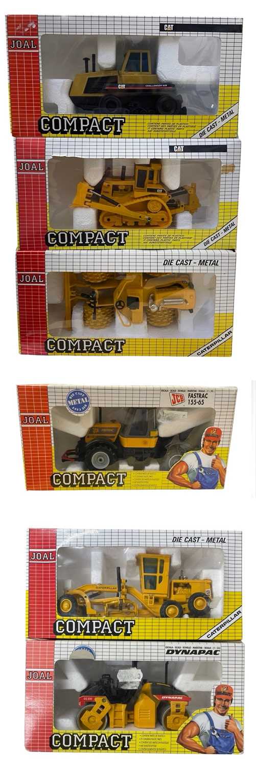 Six boxed Joal Compact die-cast model vehicles, to include: - CAT Challenger 65B - CAT D10N - CAT