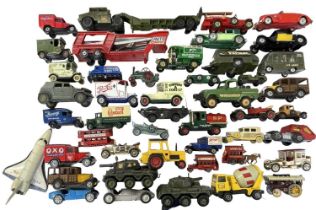 A collection of various playworn die-cast vehicles, to include Matchbox, Corgi, Britains etc