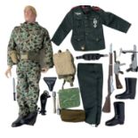 A 1964 Palitoy Action Man figure, together with an extra outfit and accessories.