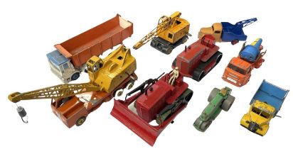 A mixed lot of various die-cast Dinky construction toys