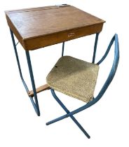 A vintage Triang desk and chair