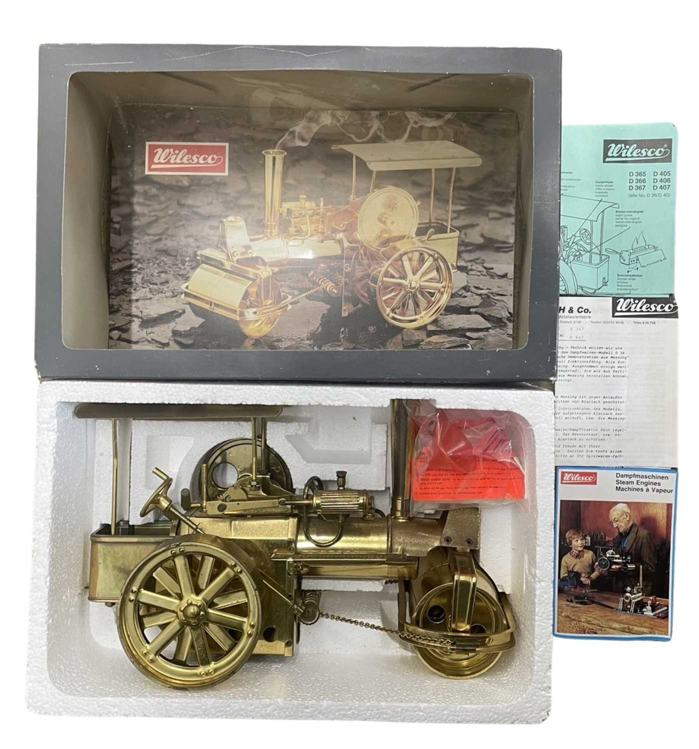 A boxed Wilesco D367 Brass Steam Roller