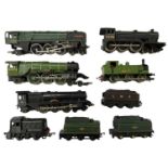 A collection of various Hornby 00 gauge locomotives, to include: - Black Prince 70008 - Flying
