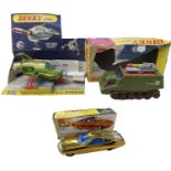 Three Dinky UFO (Gerry Anderson) toys, to include: - UFO Interceptor in original box (very damaged