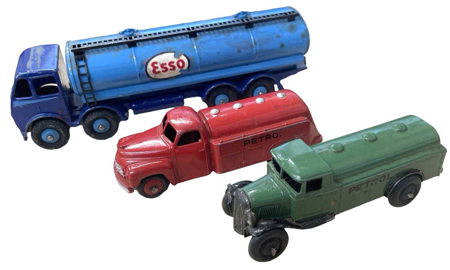 A group of Dinky petrol tankers, to include: - 504 Foden 14-Ton tanker (Esso) - 25D Liverpool petrol