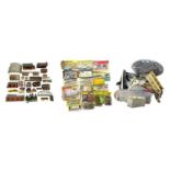 A large quantity of various railway diorama making accessories