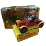 A Corgi Basil Brush and his Car model, in original box. Winfo to box very discloured and has been