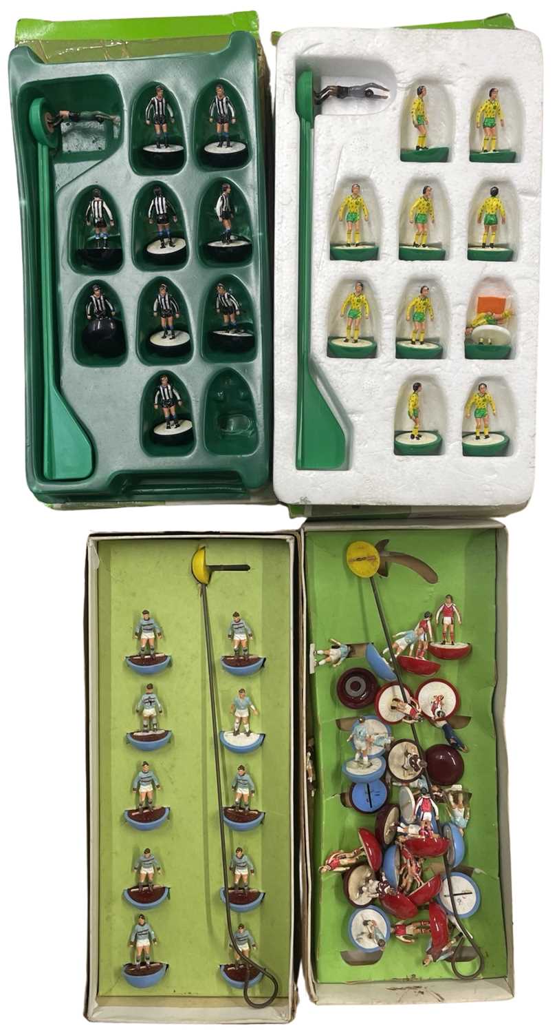 A collection of vintage Subbuteo football teams