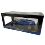 A boxed AutoArt 1:18 scale Lamborghini Gallardo LP560-4 in deep blue