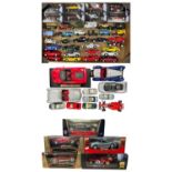 A collection of various die-cast car models, to include Maisto, Corgi, Classico, Bburago etc