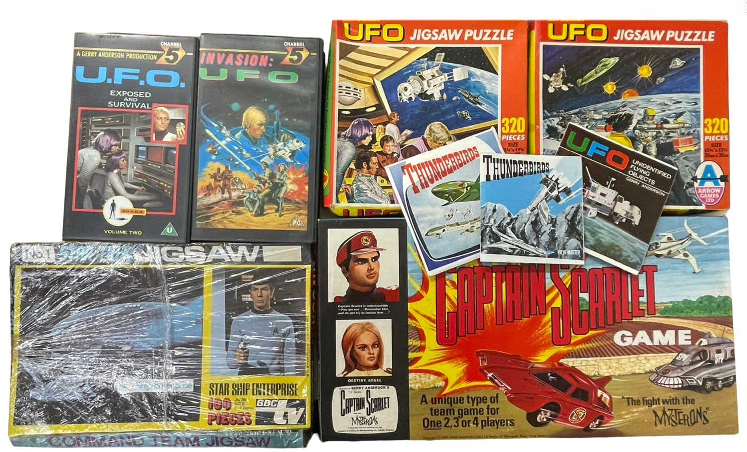 A mixed collection Gerry Anderson games and jigsaws, to include Captain Scarlet, UFO and