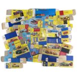 A collection of various empty boxes for die-cast toys, to include Dinky, Corgi and Matchbox