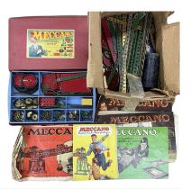 A good collection of early Meccano with catalogued inventory of pieces (unchecked), together with
