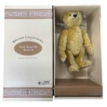 A boxed limited edition Steiff British Collector's 1908 Replica Blond 40 Teddy Bear, with