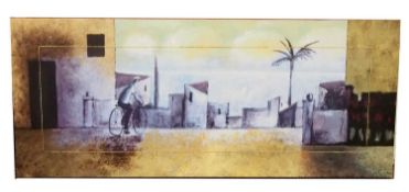 Laminated Oil on Canvas; Continental Landscape