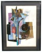 Isa Van Der Zee (Dutch, b.1928), label on backboard inscribed 'Harmony', mixed media, signed,