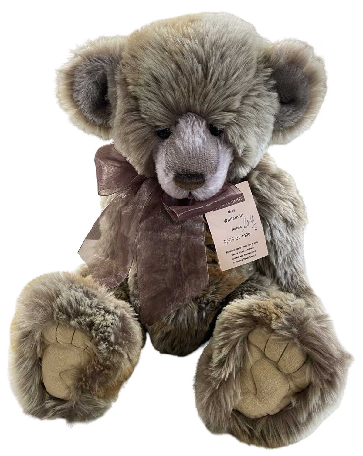 CHARLIE BEARS: CB104040C, William 3rd From the 2010 collection, with original swing tag and ribbon /