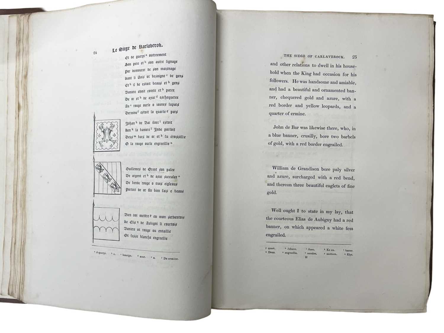 HERALDRY - NICHOLAS HARRIS NICOLAS: THE SIEGE OF CARLAVEROCK... London, J B Nichols and Sons, - Image 5 of 5