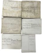 ONE PACKET: Various vellum documents pertaining to property, mortgages, indentures etc