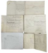 ONE PACKET: Various vellum documents pertaining to property, mortgages, indentures etc