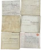 ONE PACKET: Various vellum documents pertaining to property, mortgages, indentures etc