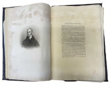 A large folio on Nelson and his Captains. Contemporary cloth binding, some engravings but many