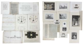 A substantial collection of ephemera - engravings, prints, drawings, etc relating to the death of