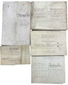 ONE PACKET: Various vellum documents pertaining to property, mortgages, indentures etc