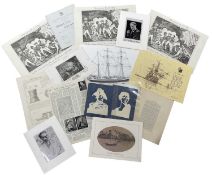 A collection of various prints and ephemera realting to Admiral Lord Nelson
