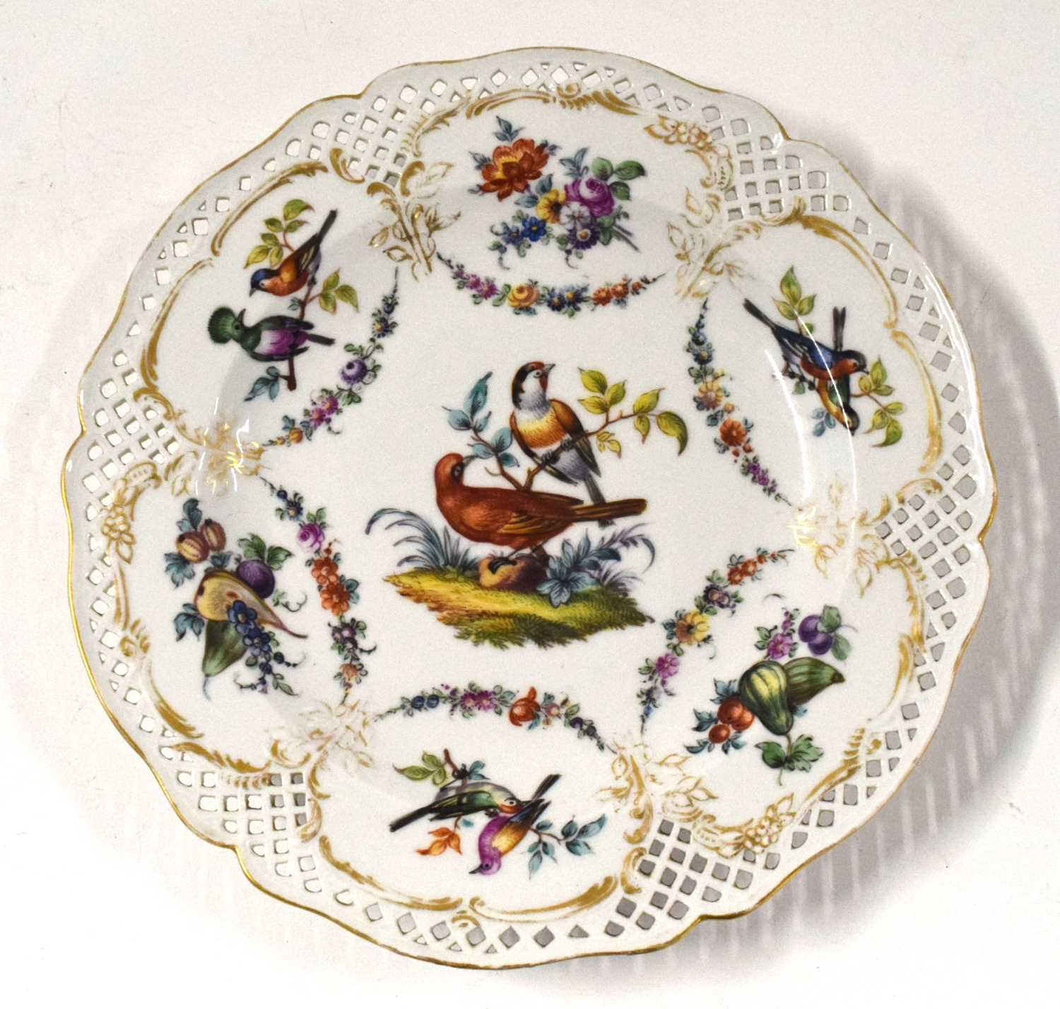 Pair: 19th Century Berlin Porcelain Ornithology Plates - Image 4 of 5