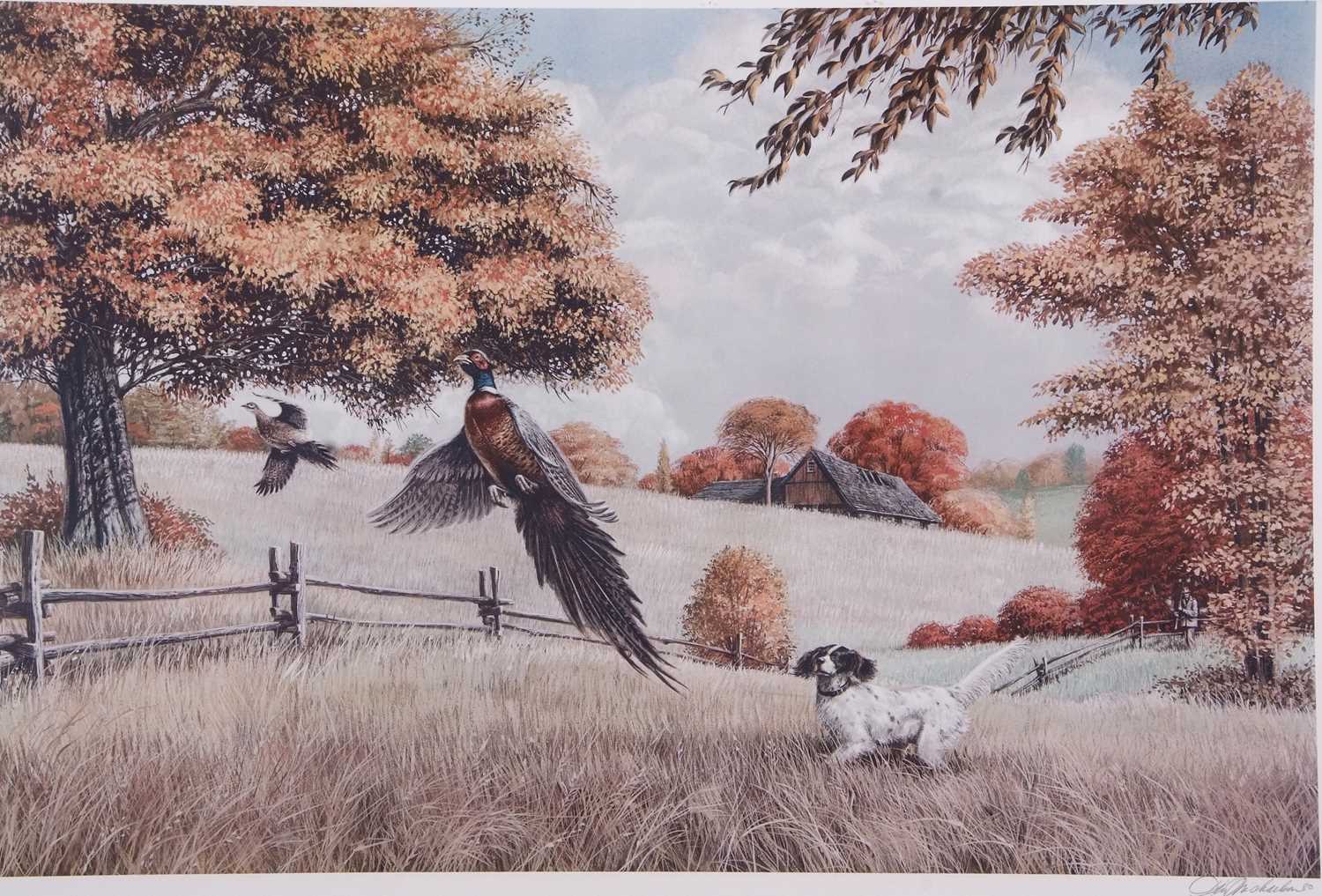 Ken Michaelsen (British, 20th century), 'Autumn Wings' limited edition Collotype, Franklyn Gallery - Image 2 of 2