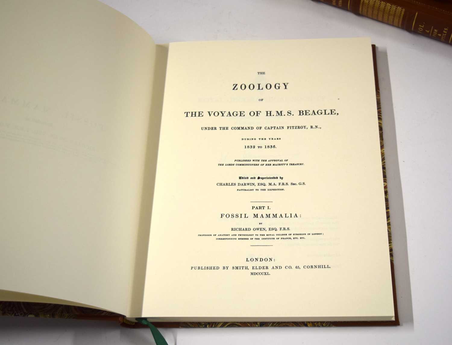 Natural History Book interest - Modern leather bound facsimiles of "Zoology of the Beagles Voyage" - Image 4 of 5